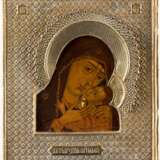 AN ICON SHOWING THE KORSUNSKAYA MOTHER OF GOD WITH RIZA - Foto 1