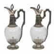 Glass decanters with silver finish 2 pcs. - One click purchase