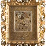 AN ICON SHOWING THE 'POCHAEVSKAYA' MOTHER OF GOD WITH A SILVER-GILT OKLAD WITHIN A FRAME - фото 2