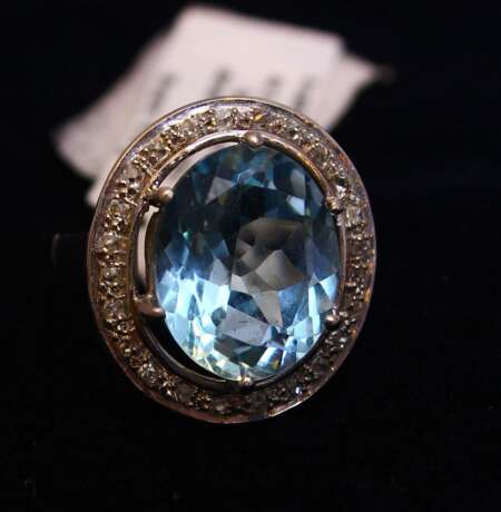 Ring with diamonds topaz Gold Other style 21th century - photo 2