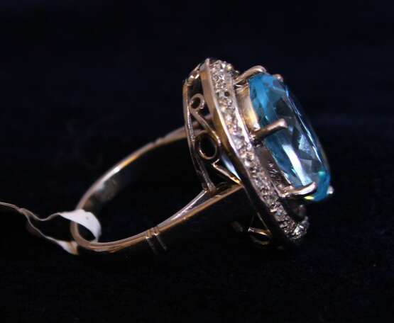 Ring with diamonds topaz Gold Other style 21th century - photo 3