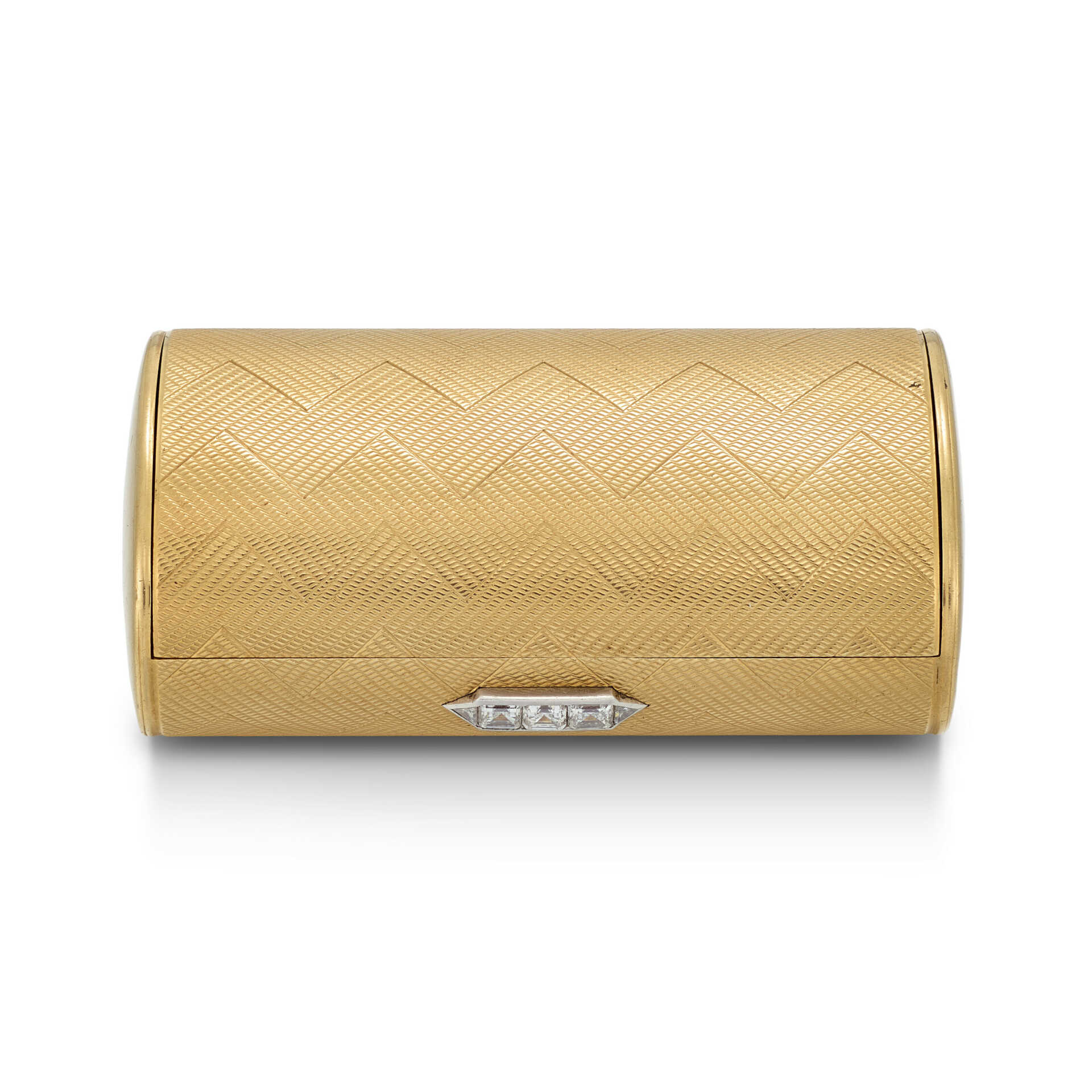 CARTIER MID-20TH CENTURY GOLD AND DIAMOND CIGARETTE CASE