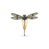 THREE GEM-SET AND DIAMOND DRAGONFLY BROOCHES - photo 2