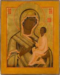 A LARGE AND FINELY PAINTED ICON OF THE TIKHVINSKAYA MOTHER OF GOD