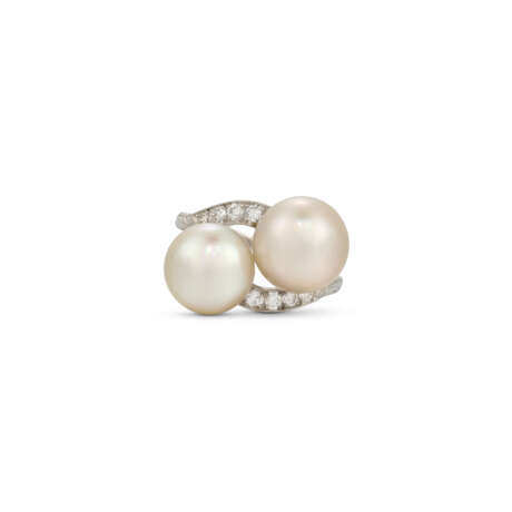 NATURAL PEARL AND DIAMOND RING - фото 2