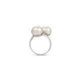 NATURAL PEARL AND DIAMOND RING - photo 3