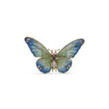 NO RESERVE | SAPPHIRE, RUBY, ENAMEL AND DIAMOND BUTTERFLY BROOCH - photo 1