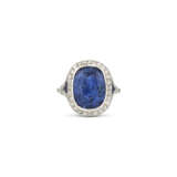 EARLY 20TH CENTURY SAPPHIRE AND DIAMOND RING - фото 2