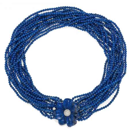 Lapislazuli-Diamant-Collier - photo 1