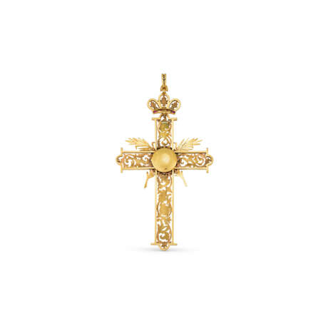 EARLY 20TH CENTURY GEM-SET LARGE PECTORAL CROSS PENDANT - Foto 2