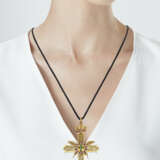 EARLY 20TH CENTURY GEM-SET LARGE PECTORAL CROSS PENDANT - фото 3