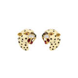 DAVID WEBB RUBY, ENAMEL AND DIAMOND EARRINGS - Foto 1