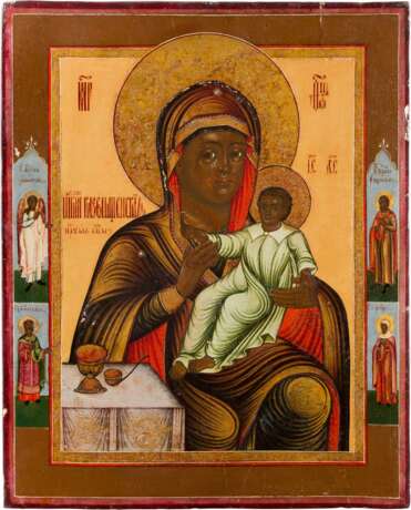 A RARE AND LARGE ICON SHOWING THE KOZELSHCHANSKAYA MOTHER OF GOD - фото 1