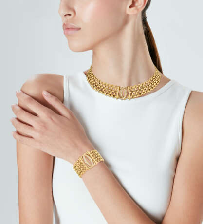 CARTIER DIAMOND 'PENELOPE' NECKLACE AND BRACELET SET - фото 7