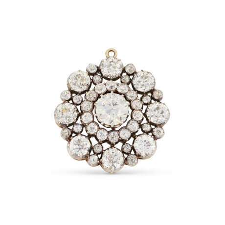 LATE 19TH CENTURY DIAMOND BROOCH/PENDANT - Foto 4