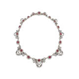 ANTIQUE RUBY AND DIAMOND NECKLACE - Foto 1