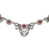 ANTIQUE RUBY AND DIAMOND NECKLACE - Foto 2