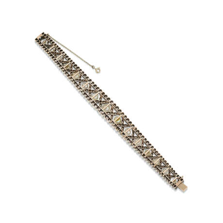 MELLERIO HERMANOS LATE 19TH CENTURY PEARL AND DIAMOND BRACELET - фото 3