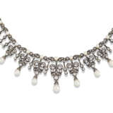 MID-20TH CENTURY NATURAL PEARL AND DIAMOND TIARA/NECKLACE - фото 3