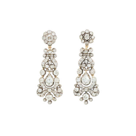 EARLY 19TH CENTURY DIAMOND EARRINGS - photo 1