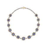 ANTIQUE SAPPHIRE AND DIAMOND NECKLACE - фото 3