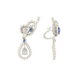 CHANEL SAPPHIRE AND DIAMOND EARRINGS - photo 2