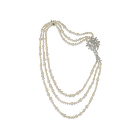 CHANEL CULTURED PEARL AND DIAMOND 'LES BLÉS MOISSON DES PERLES' NECKLACE AND BRACELET SET - Foto 2