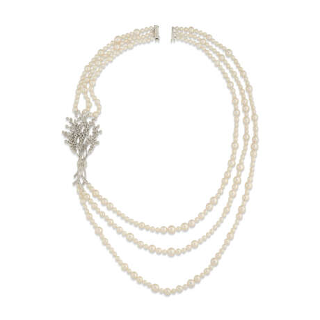 CHANEL CULTURED PEARL AND DIAMOND 'LES BLÉS MOISSON DES PERLES' NECKLACE AND BRACELET SET - Foto 5