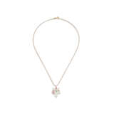 COLOURED DIAMOND AND DIAMOND PENDENT NECKLACE - Foto 2