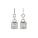 NO RESERVE | ILLUSION-SET DIAMOND EARRINGS - photo 1