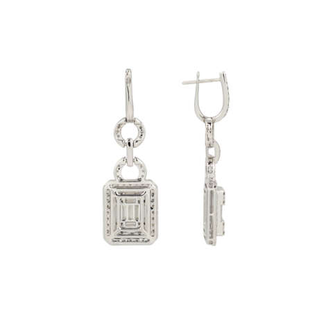 NO RESERVE | ILLUSION-SET DIAMOND EARRINGS - photo 2