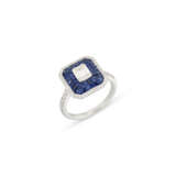 NO RESERVE | ILLUSION-SET SAPPHIRE AND DIAMOND RING - photo 1