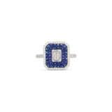 NO RESERVE | ILLUSION-SET SAPPHIRE AND DIAMOND RING - фото 2