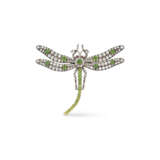 BENTLEY & SKINNER DEMANTOID GARNET, RUBY AND DIAMOND DRAGONFLY BROOCH - photo 1