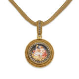 NO RESERVE | ARCHAEOLOGICAL REVIVAL GOLD, ENAMEL AND DIAMOND PENDENT NECKLACE - Foto 2