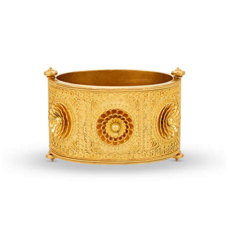 ANTIQUE MICROMOSAIC AND GOLD BANGLE - фото 2