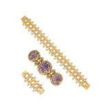 NO RESERVE | ANTIQUE AMETHYST, ENAMEL AND DIAMOND BRACELET - Foto 1