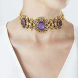 NO RESERVE | ANTIQUE AMETHYST, ENAMEL AND DIAMOND BRACELET - Foto 6