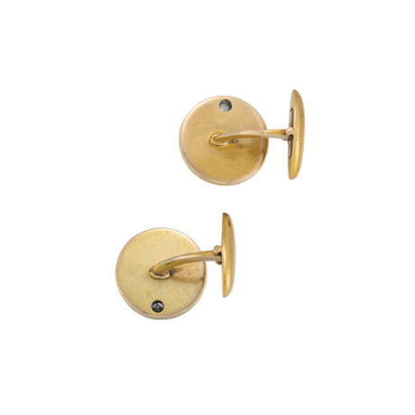 NO RESERVE | ANTIQUE ENAMEL AND DIAMOND CUFFLINKS - photo 2