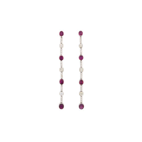 NO RESERVE | RUBY AND DIAMOND EARRINGS - photo 1