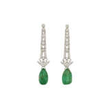 EMERALD AND DIAMOND EARRINGS - photo 1