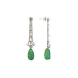 EMERALD AND DIAMOND EARRINGS - photo 2