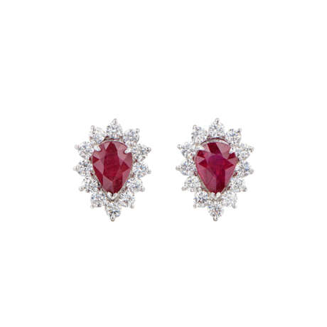 RUBY AND DIAMOND EARRINGS - photo 2