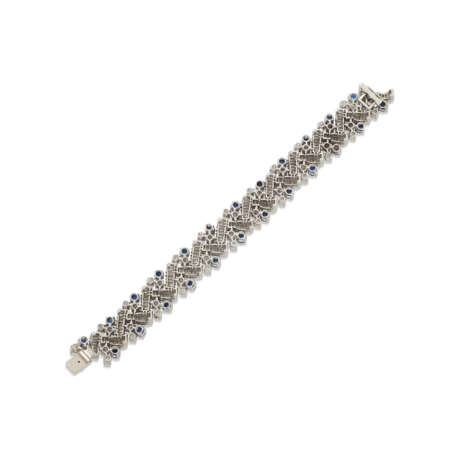 BOUCHERON MID-20TH CENTURY SAPPHIRE AND DIAMOND BRACELET - photo 3