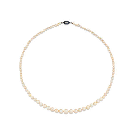 NATURAL PEARL, CULTURED PEARL AND DIAMOND NECKLACE - Foto 1