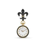 NO RESERVE | BLACK, STARR & FROST EARLY 20TH CENTURY ENAMEL, PEARL AND DIAMOND LAPEL WATCH - photo 1