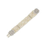 ART DÉCO NATURAL PEARL AND DIAMOND BRACELET - photo 1