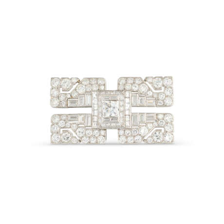 ART DECO DIAMOND BROOCH - Foto 1