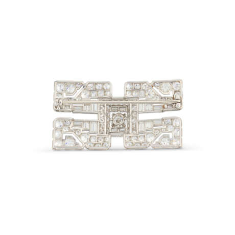 ART DECO DIAMOND BROOCH - Foto 2