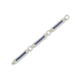 RAYMOND YARD ART DECO SAPPHIRE AND DIAMOND BRACELET - photo 1